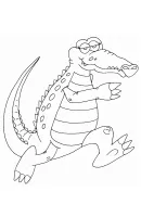 Krokodil kleurplaat 17