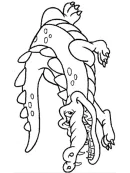 Krokodil kleurplaat 6