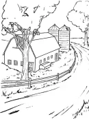 Landschap kleurplaat 1
