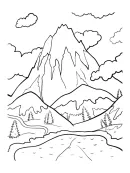 Landschap kleurplaat 2
