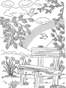 Landschap kleurplaat 8