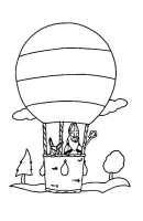 Luchtballon kleurplaat 12