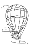 Luchtballon kleurplaat 13