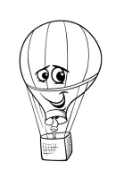 Luchtballon kleurplaat 6