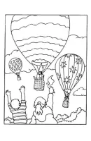 Luchtballon kleurplaat 7