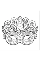 Masker kleurplaat 14