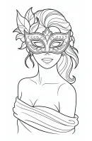 Masker kleurplaat 2