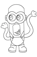 Minions kleurplaat 6