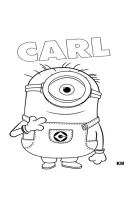 Minions kleurplaat 8