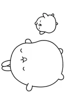 Molang kleurplaat 1