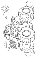 Monstertruck kleurplaat 1