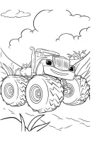 Monstertruck kleurplaat 4