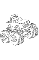 Monstertruck kleurplaat 8