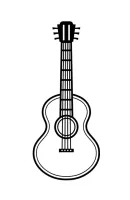 Muziekinstrumenten kleurplaat 1