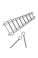 Muziekinstrumenten kleurplaat 13