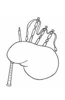 Muziekinstrumenten kleurplaat 2