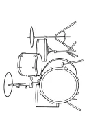 Muziekinstrumenten kleurplaat 3