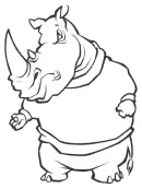 Neushoorn kleurplaat 12