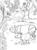 Neushoorn kleurplaat 13