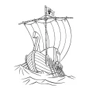 Noormannen kleurplaat 5