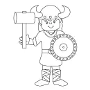 Noormannen kleurplaat 8