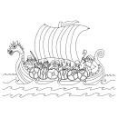 Noormannen kleurplaat 9