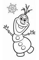 Olaf kleurplaat 1