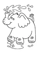 Olifanten kleurplaat 1