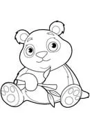 Panda kleurplaat 3