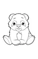 Panda kleurplaat 4
