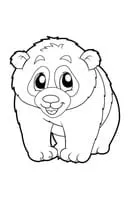 Panda kleurplaat 6