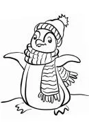 Pinguin kleurplaat 1
