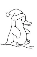 Pinguin kleurplaat 3