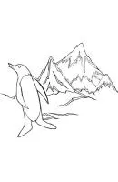 Pinguin kleurplaat 7