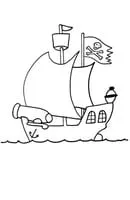 Piraten kleurplaat 1
