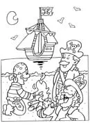 Piraten kleurplaat 6