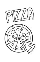 Pizza kleurplaat 2