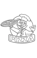 Pizza kleurplaat 3