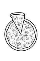 Pizza kleurplaat 6