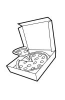 Pizza kleurplaat 9