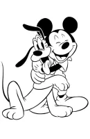 Pluto kleurplaat 3
