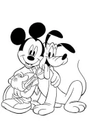 Pluto kleurplaat 4