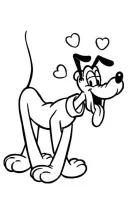 Pluto kleurplaat 8