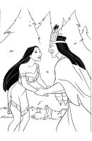 Pocahontas kleurplaat 7
