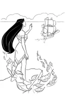 Pocahontas kleurplaat 9