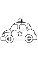 Politieauto kleurplaat 7