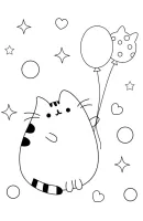 Pusheen kleurplaat 12