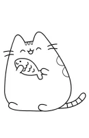 Pusheen kleurplaat 14