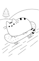 Pusheen kleurplaat 17