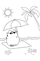 Pusheen kleurplaat 18